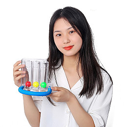 Дыхательный тренажер спирометр для дыхательных упражнений и реабилитации Lesko TRI-BALL (10759-61382)