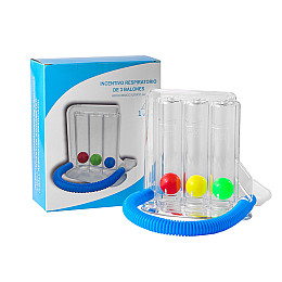 Дыхательный тренажер спирометр для дыхательных упражнений и реабилитации Lesko TRI-BALL (10759-61382)