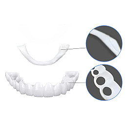 Съемные виниры на нижнюю челюсть Snap On Smile Veneers One Size Белый