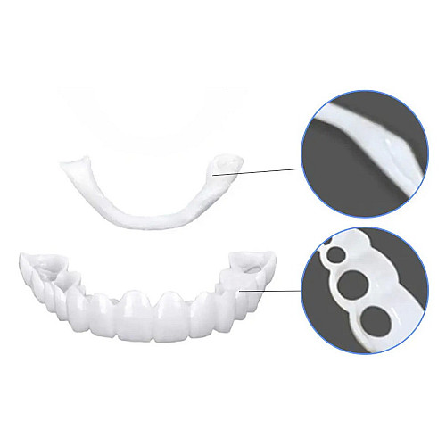 Съемные виниры на нижнюю челюсть Snap On Smile Veneers One Size Белый