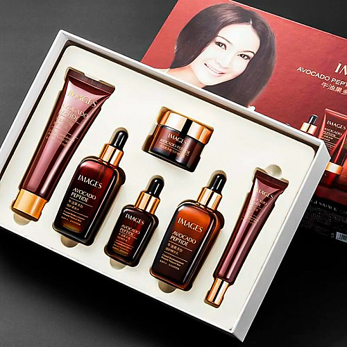 Набір для догляду за обличчям з авокадовими пептидами IMAGES Beauty Avocado Peptide 6 в 1 (11655-64687)