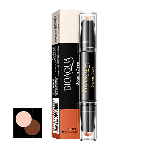 Стик корректор двосторонній для обличчя Bioaqua Face Stick Grooming Cream 01 натуральний + темно-кавовий (11273-60483)