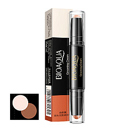 Стик корректор двусторонний для лица Bioaqua Face Stick Grooming Cream 02 белый слоновой кости+светло-кофейный