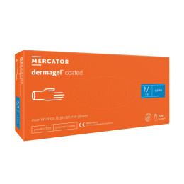 Перчатки латексные Mercator Medical Dermagel Coated M Белые 100 шт (00-00000137)