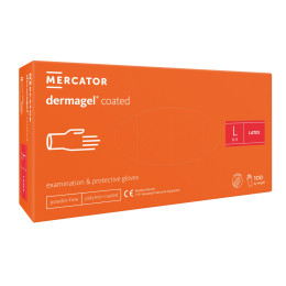 Перчатки латексные Mercator Medical Dermagel Coated L Белые 100 шт (00-00000138)