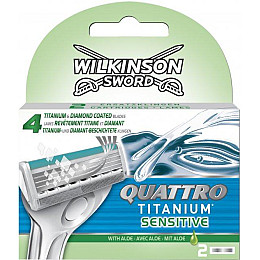 Змінні касети Wilkinson Sword Schick Quattro Titanium Sensitive 2 шт 02374