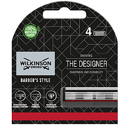 Сменные кассеты Wilkinson Sword Barber's Style The Designer 4 шт 02533