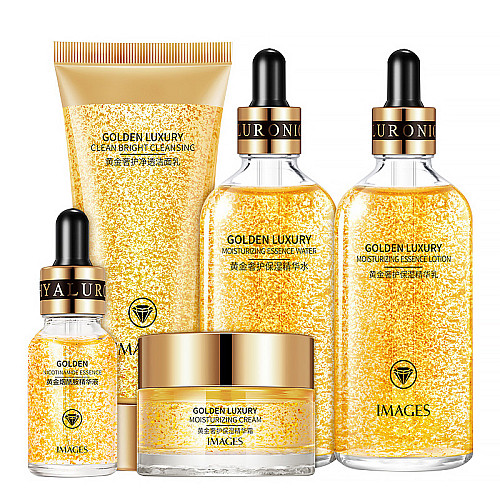 Подарунковий набір IMAGES Golden Luxury Moisturizing Five-Piece Set з золотом для догляду за шкірою обличчя (11848-69065)