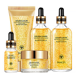 Подарочный набор IMAGES Golden Luxury Moisturizing Five-Piece Set с золотом по уходу за кожей лица