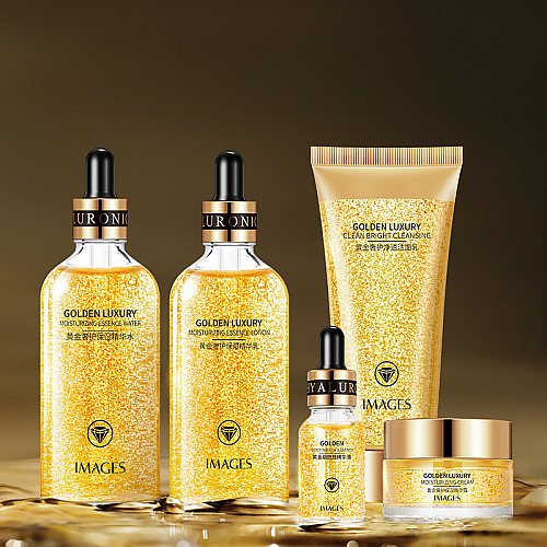 Подарунковий набір IMAGES Golden Luxury Moisturizing Five-Piece Set з золотом для догляду за шкірою обличчя