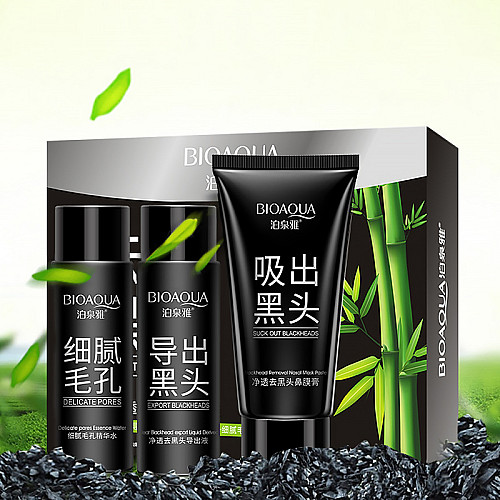 Набор для удаления угрей BIOAQUA Suck Out Blackheads 3-х этапный от черных точек и прыщей