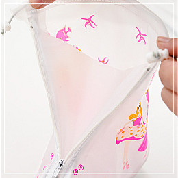 Детские резиновые бахилы Lesko 2XL 25,5 см Розовый Две принцессы (15359-hbr)