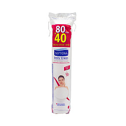 Ватні диски Septona Daily Clean 80+40 шт