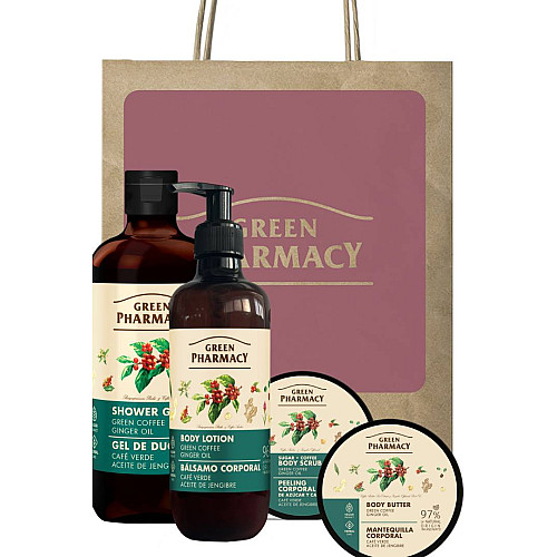 Набір для тіла Green Pharmacy Зелена кава та імбирна олія 4 шт (53000969)
