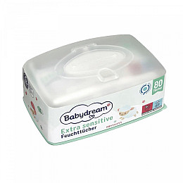 Детские влажные салфетки Babydream 80 шт в коробке