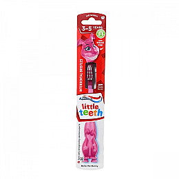 Детская зубная щетка Aquafresh Little Teeth 3-5 л розовая с колпачком