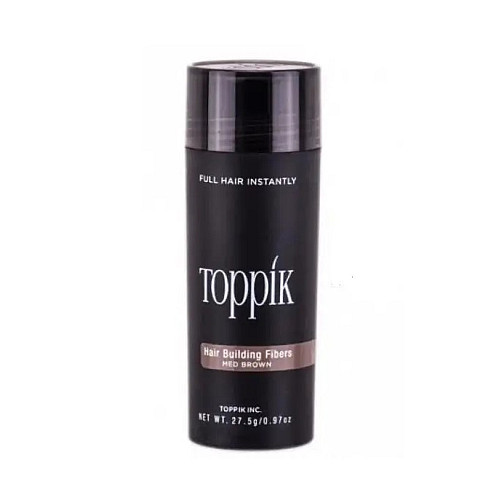 Загущувач для волосся пудра Toppik Hair Building Fibers каштановий medium brown 27. 5 г (mb-03)