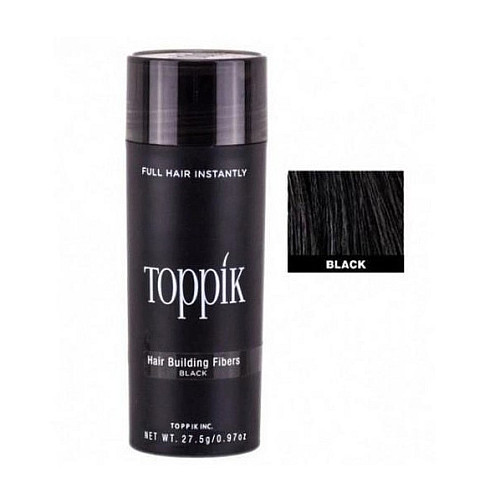 Загущувач для волосся пудра Toppik Hair Building Fibers чорний black 27.5 г (b-01)