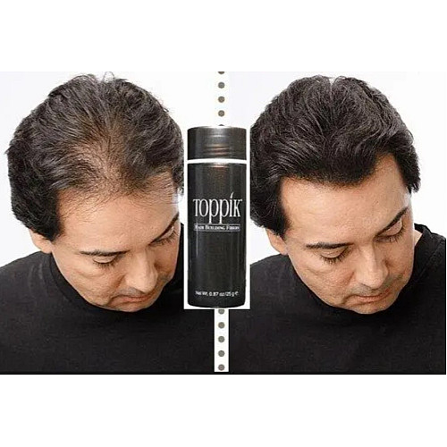 Загущувач для волосся пудра Toppik Hair Building Fibers чорний black 27.5 г (b-01)