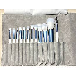 Набор кистей для макияжа Beik-Morandi Morandi 12 штук в чехле Голубой (mu12OL)