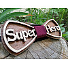 Дерев'яний метелик HatynkaUA Super Hero Бордовий (SUN0050)