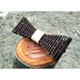 Дерев'яний метелик HatynkaUA Грати Бежева шкіра (SUN0045)