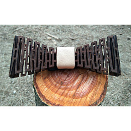 Дерев'яний метелик HatynkaUA Грати Бежева шкіра (SUN0045)