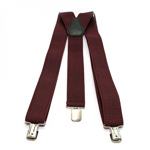 Подтяжки Gofin Бордовые Однотонные Pbp-4611