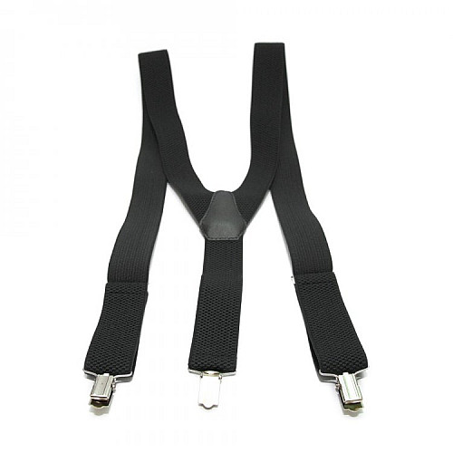 Подтяжки Gofin Черные Однотонные Pbp-4604