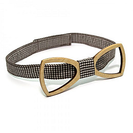 Дерев'яна Краватка-Метелик Gofin Класика З Вирізом Gbdh-8351