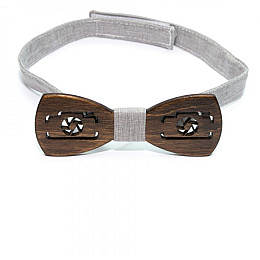 Дерев'яна Краватка Метелик Gofin Фотоапарат Темна Gbdh-8133