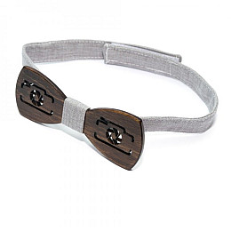 Дерев'яна Краватка Метелик Gofin Фотоапарат Темна Gbdh-8133