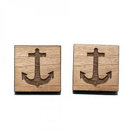 Дерев'яні Запонки Якір DZP-0601