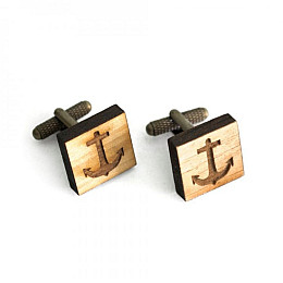 Дерев'яні Запонки Якір DZP-0601