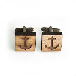 Дерев'яні Запонки Якір DZP-0601