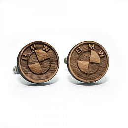 Дерев'яні Запонки Круглі Bmw DZP-0613