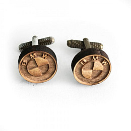 Дерев'яні Запонки Круглі Bmw DZP-0613