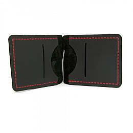 Шкіряний затискач для грошей Gofin Чорний (SKG-10015)