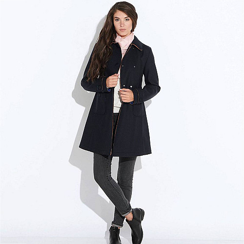 Пальто Geox W5415D DK NAVY/LT CARROT 50 Синій (W5415DDNVLC)