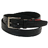 Шкіряний ремінь Skipper 110-130 x 3.5 см Чорний (1000-35)