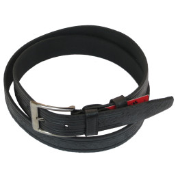 Кожаный ремень Skipper 110-130 x 3.5 см Черный (1000-35)