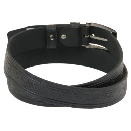 Кожаный ремень Skipper 110-130 x 3.5 см Черный (1000-35)