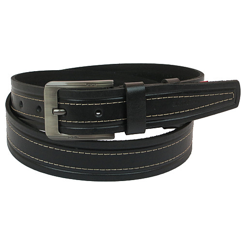 Кожаный ремень Skipper 110-130 x 3.8 см Черный (1092-38)