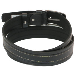 Кожаный ремень Skipper 110-130 x 3.8 см Черный (1092-38)