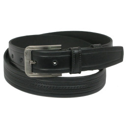Кожаный ремень Skipper 110-130 x 3.5 см Черный (1052-35)