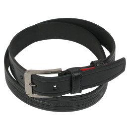 Кожаный ремень Skipper 110-130 x 3.5 см Черный (1052-35)