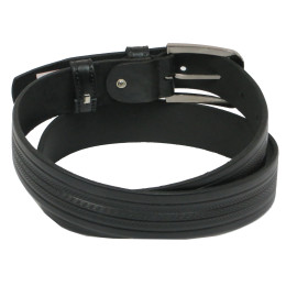 Кожаный ремень Skipper 110-130 x 3.5 см Черный (1052-35)