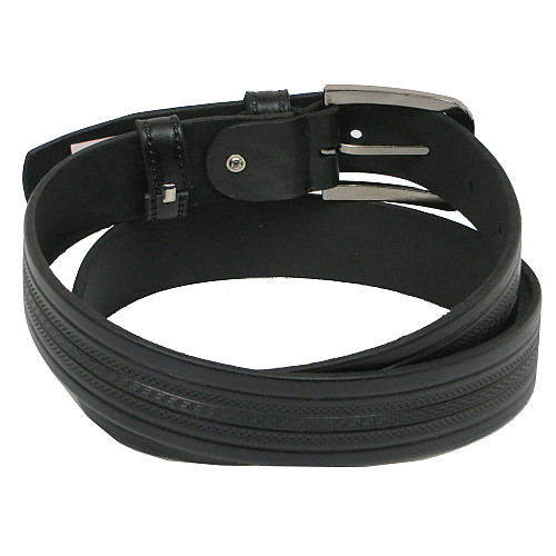 Кожаный ремень Skipper 110-130 x 3.5 см Черный (1052-35)