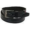 Шкіряний ремінь Skipper 110-130 x 3.8 см Чорний (1004-38)