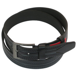 Кожаный ремень Skipper 110-130 x 3.8 см Черный (1004-38)